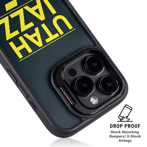 NBA Utah Jazz Standard - Black iPhone 14 Pro Max Kickstand Case