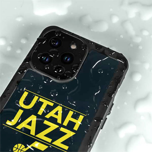 NBA Utah Jazz Standard - Black iPhone 14 Pro Max Waterproof Case