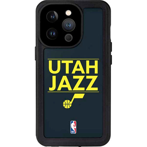 NBA Utah Jazz Standard - Black iPhone 14 Pro Waterproof Case