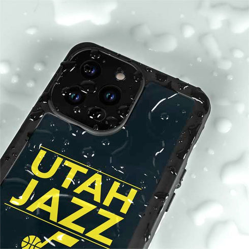 NBA Utah Jazz Standard - Black iPhone 14 Pro Waterproof Case