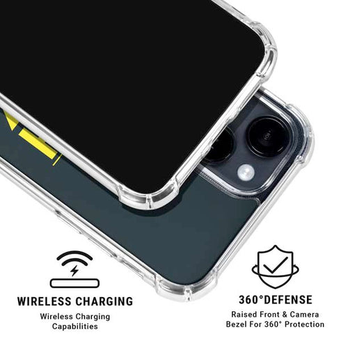 NBA Utah Jazz Standard - Black iPhone 15 Clear Case