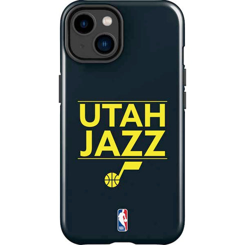 NBA Utah Jazz Standard - Black iPhone 15 Impact Case