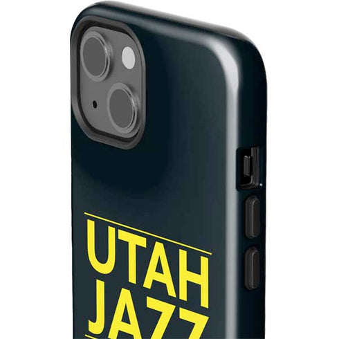 NBA Utah Jazz Standard - Black iPhone 15 Plus Impact Case