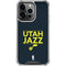 NBA Utah Jazz Standard - Black iPhone 15 Pro Clear Case