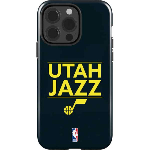 NBA Utah Jazz Standard - Black iPhone 15 Pro Impact Case