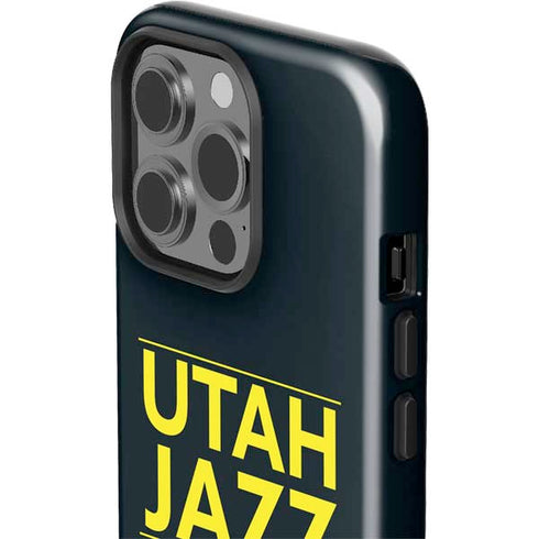 NBA Utah Jazz Standard - Black iPhone 15 Pro Impact Case