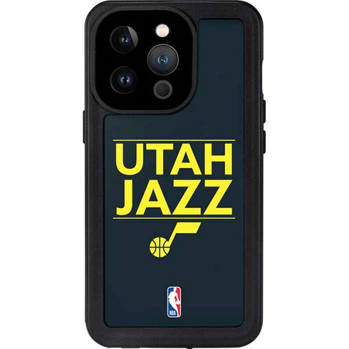 NBA Utah Jazz Standard - Black iPhone 15 Pro Waterproof Case