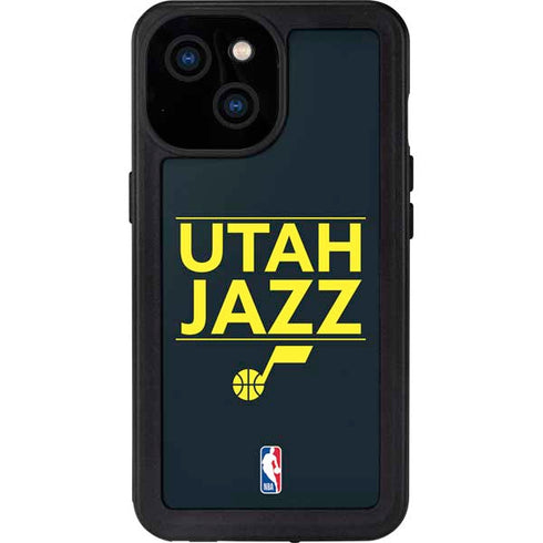 NBA Utah Jazz Standard - Black iPhone 15 Waterproof Case