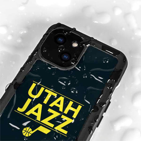 NBA Utah Jazz Standard - Black iPhone 15 Waterproof Case