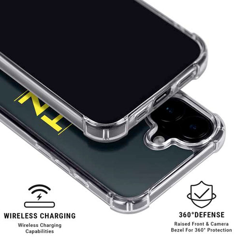 NBA Utah Jazz Standard - Black iPhone 16 Clear Case