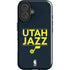 NBA Utah Jazz Standard - Black iPhone 16 Impact Case