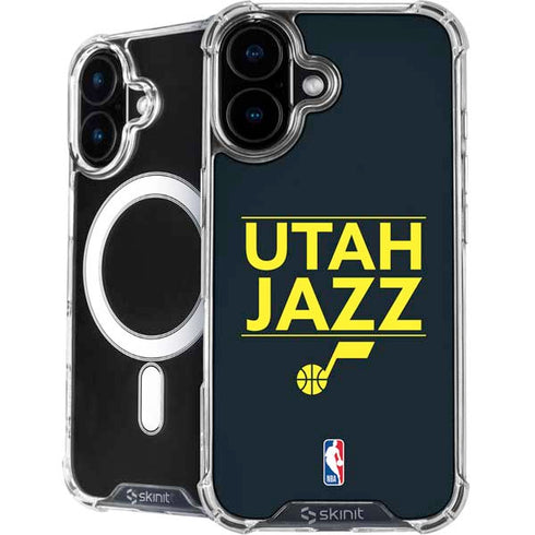 NBA Utah Jazz Standard - Black iPhone 16 MagSafe Case