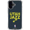 NBA Utah Jazz Standard - Black iPhone 16 Plus Clear Case