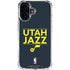 NBA Utah Jazz Standard - Black iPhone 16 Plus Clear Case