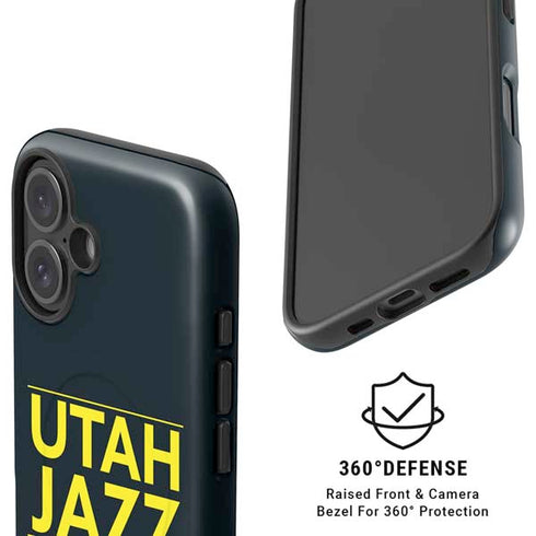 NBA Utah Jazz Standard - Black iPhone 16 Plus Magsafe Impact Case