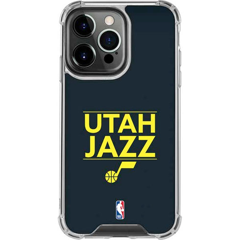 NBA Utah Jazz Standard - Black iPhone 16 Pro Clear Case