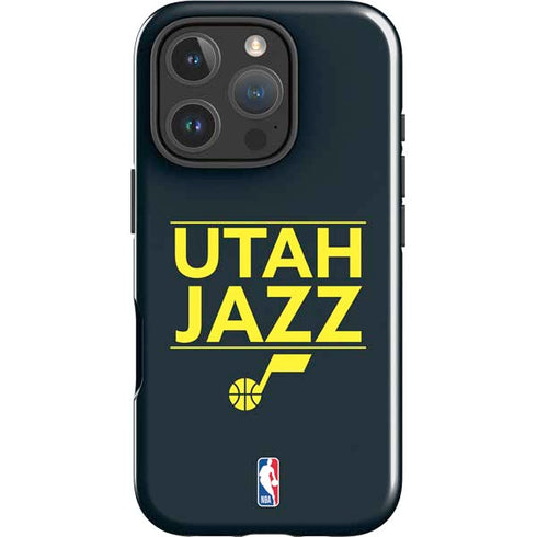 NBA Utah Jazz Standard - Black iPhone 16 Pro Impact Case