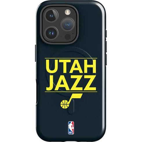 NBA Utah Jazz Standard - Black iPhone 16 Pro Magsafe Impact Case