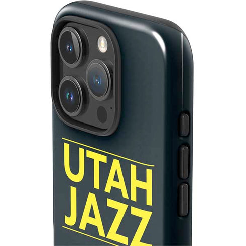 NBA Utah Jazz Standard - Black iPhone 16 Pro Max Impact Case