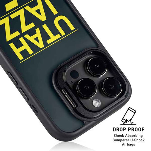NBA Utah Jazz Standard - Black iPhone 16 Pro Max Kickstand Case