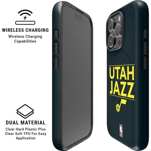 NBA Utah Jazz Standard - Black iPhone 16 Pro Max Magsafe Impact Case
