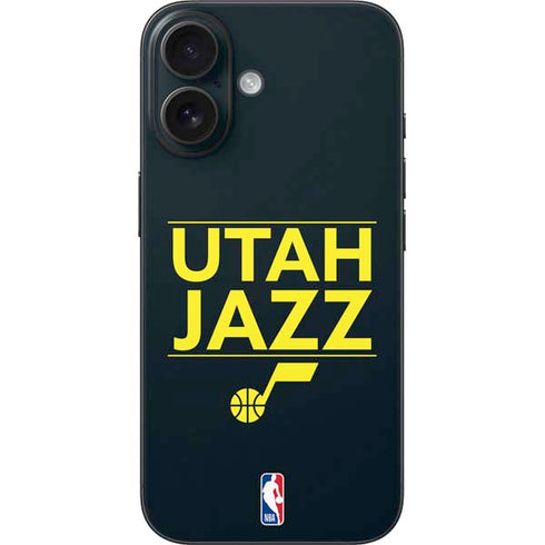 NBA Utah Jazz Standard - Black iPhone 16 Skin
