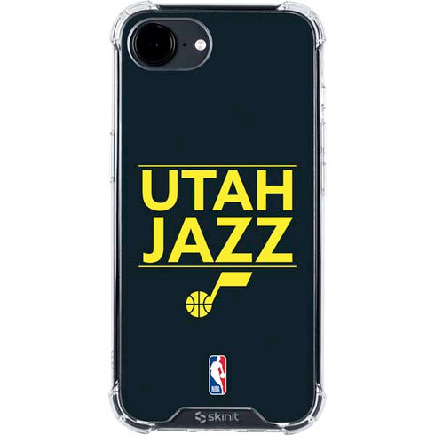 NBA Utah Jazz Standard - Black iPhone 16e Clear Case