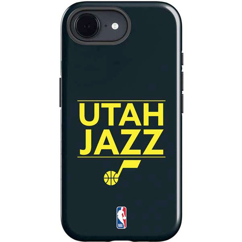 NBA Utah Jazz Standard - Black iPhone 16e Impact Case