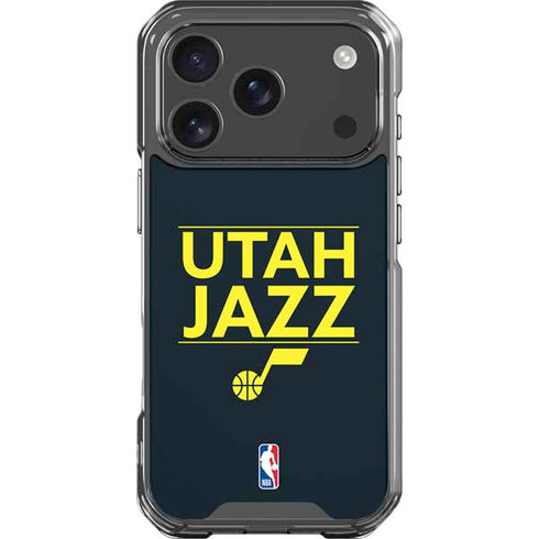 NBA Utah Jazz Standard - Black iPhone 18 Pro Clear Case