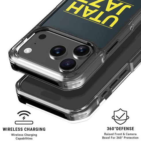 NBA Utah Jazz Standard - Black iPhone 18 Pro Clear Case