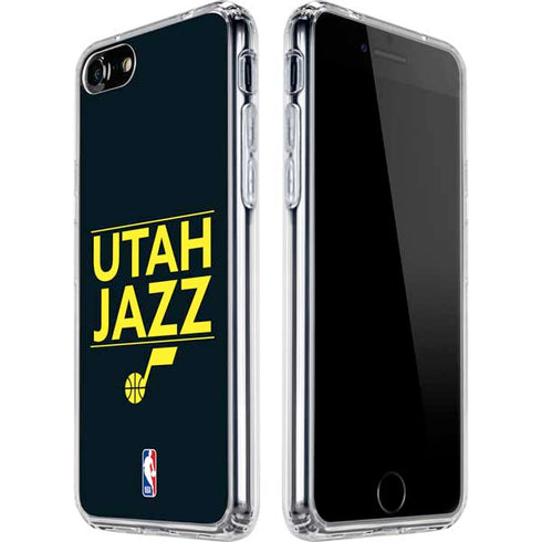 NBA Utah Jazz Standard - Black iPhone SE (2nd & 3rd Gen) Clear Case