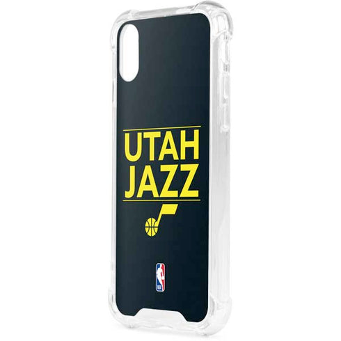 NBA Utah Jazz Standard - Black iPhone XS Clear Case