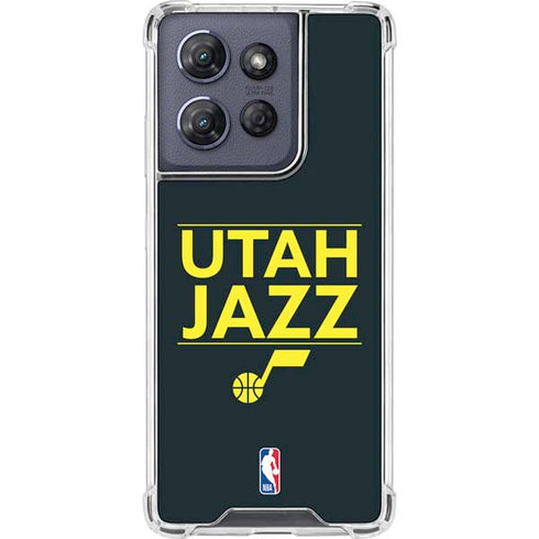 NBA Utah Jazz Standard - Black Moto G 5G (2025) Clear Case
