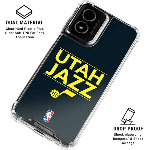 NBA Utah Jazz Standard - Black Moto G Power 5G (2024) Clear Case