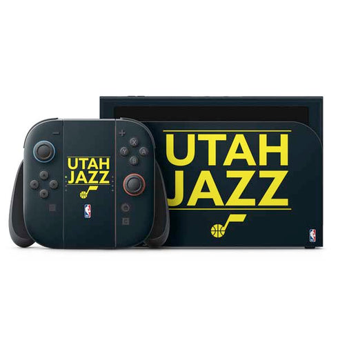 NBA Utah Jazz Standard - Black Nintendo Switch 2 (2025) with Joy-Con Skin