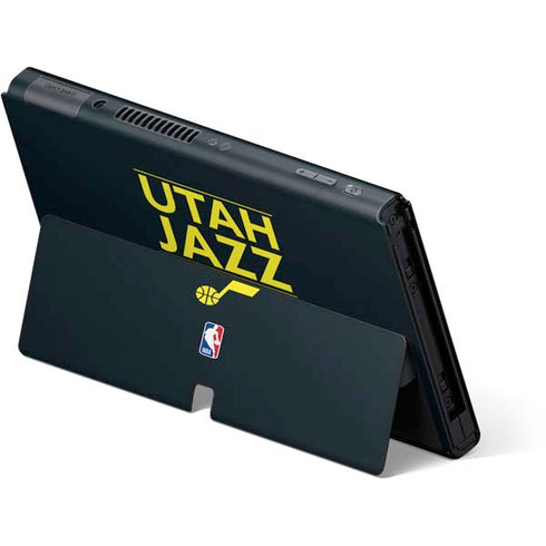 NBA Utah Jazz Standard - Black Nintendo Switch OLED (2021) Skin