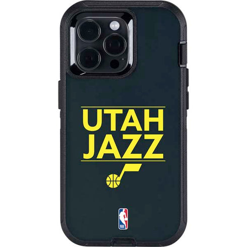 NBA Utah Jazz Standard - Black Otterbox Defender iPhone Skin