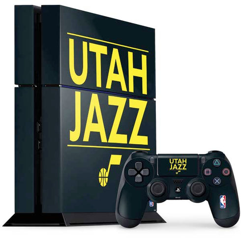 NBA Utah Jazz Standard - Black PS4 Console and Controller Bundle Skin