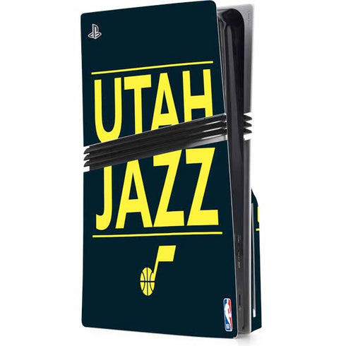 NBA Utah Jazz Standard - Black PS5 Pro Disk Console Skin