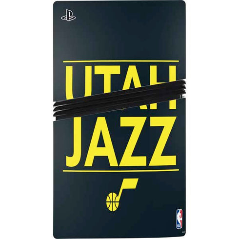 NBA Utah Jazz Standard - Black PS5 Pro Disk Console Skin