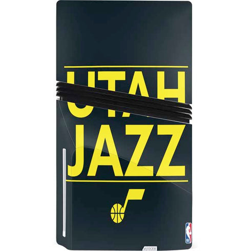 NBA Utah Jazz Standard - Black PS5 Pro Disk Console Skin