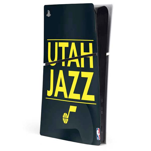 NBA Utah Jazz Standard - Black PS5 Slim Digital Edition Console Skin