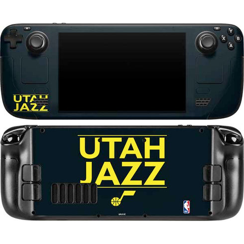 NBA Utah Jazz Standard - Black Steam Deck Handheld Gaming Computer OLED Skin