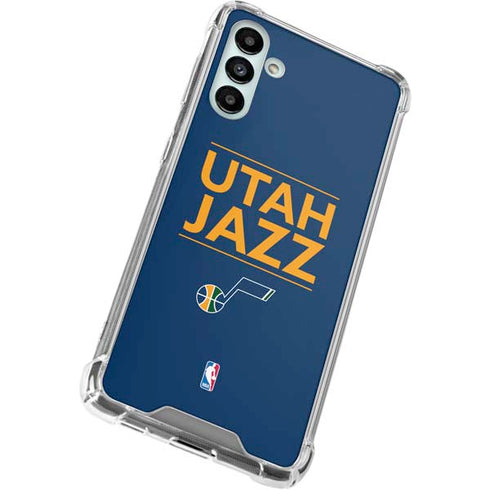 NBA Utah Jazz Standard - Black Galaxy A13 5G Clear Case