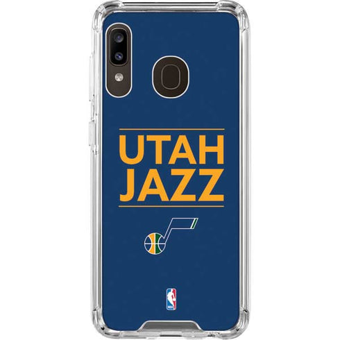 NBA Utah Jazz Standard - Black Galaxy A30 Clear Case