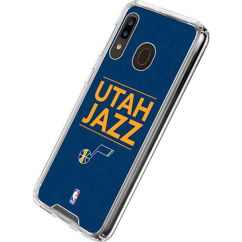 NBA Utah Jazz Standard - Black Galaxy A30 Clear Case