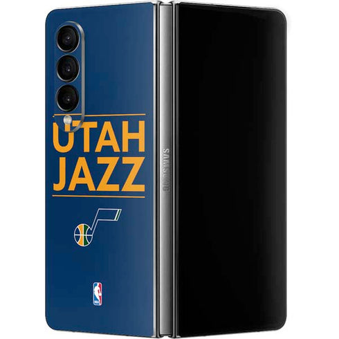 NBA Utah Jazz Standard - Black Galaxy Z Fold4 5G Skin