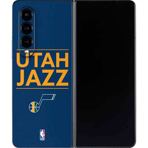 NBA Utah Jazz Standard - Black Galaxy Z Fold4 5G Skin