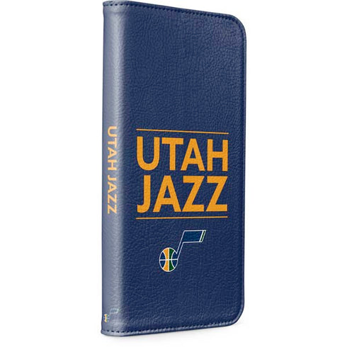 NBA Utah Jazz Standard - Black iPhone 15 Plus Folio Case