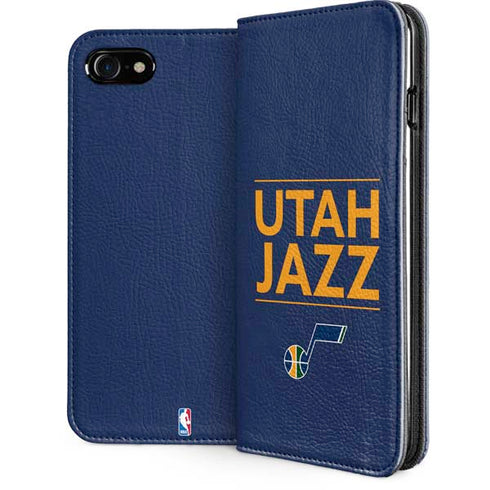 NBA Utah Jazz Standard - Black iPhone SE (2nd & 3rd Gen) Folio Case